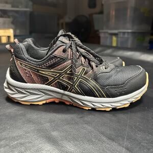 Asics Gel-Venture 8.5 Womens 10 Trail Running Hiking Shoes Black Pink Orange BP